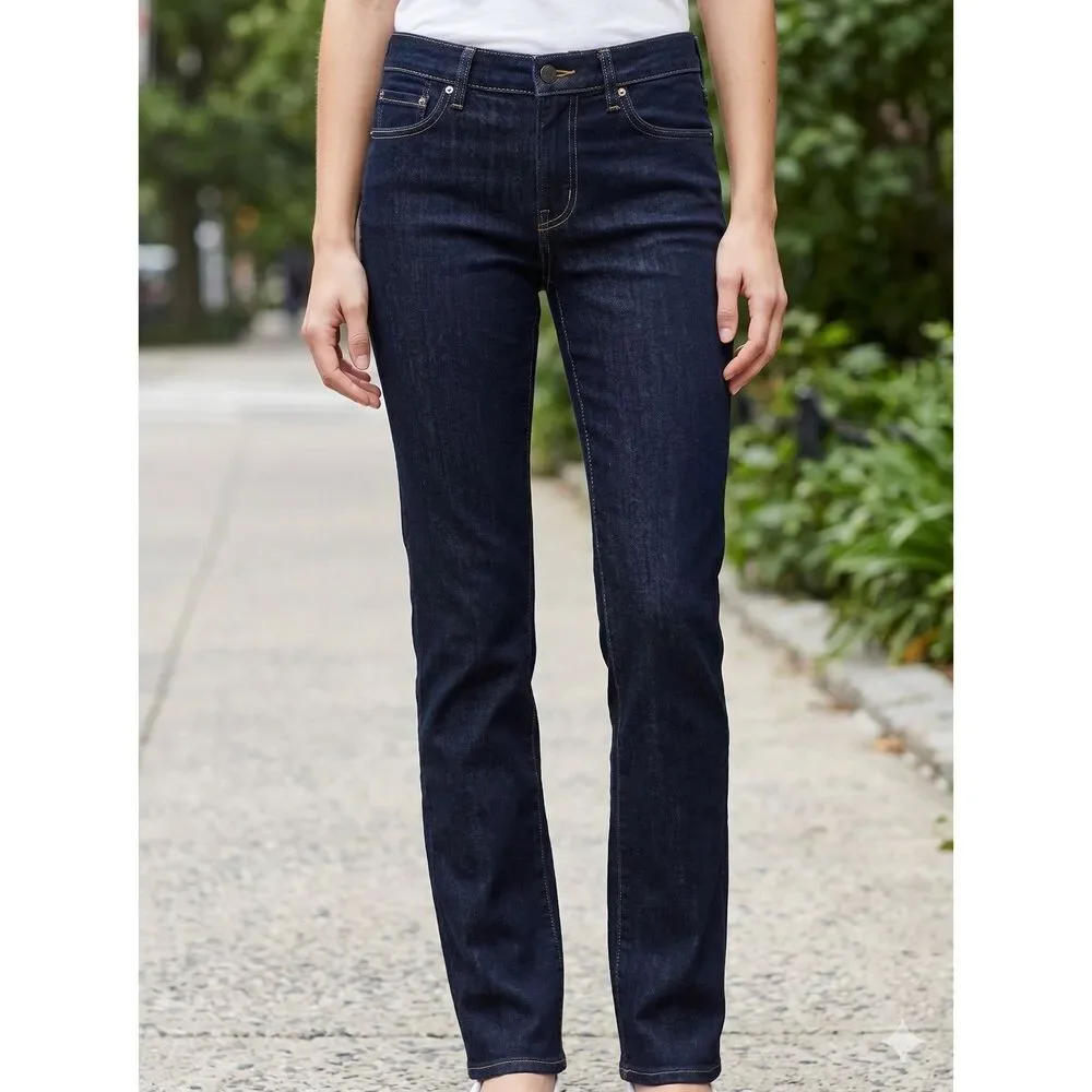 Gap‎ Rigid Straight Leg Dark Wash Casual Jeans